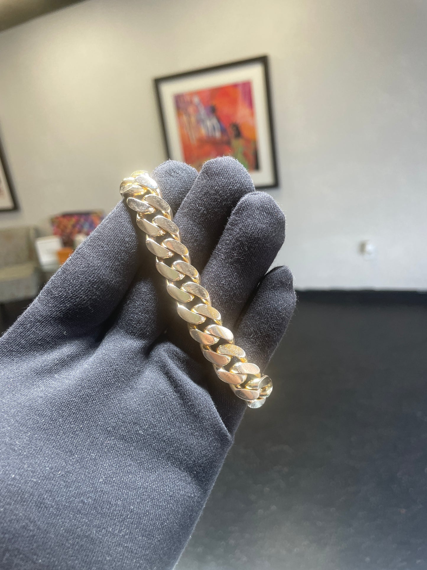 10KT Yellow Gold Cuban Link Bracelet