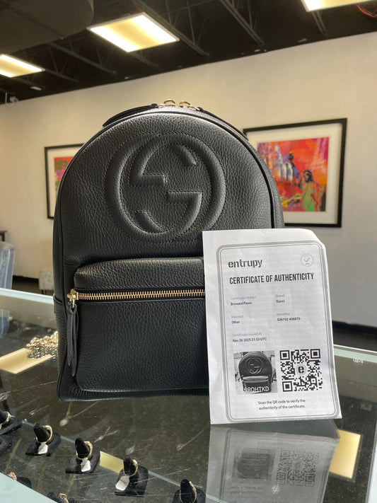 Gucci Black Soho Chain Backpack