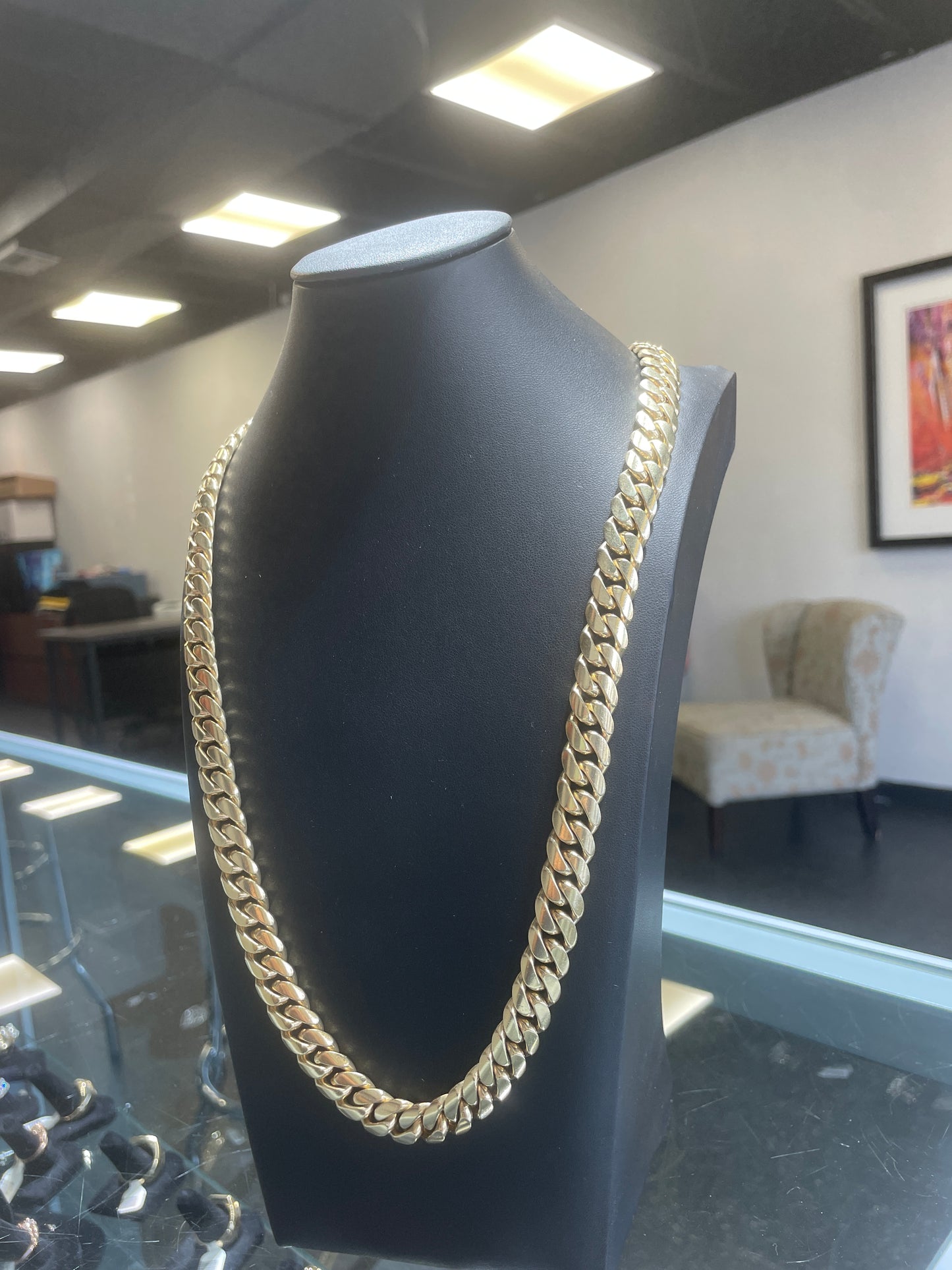 10KT Yellow Gold Cuban Link Necklace