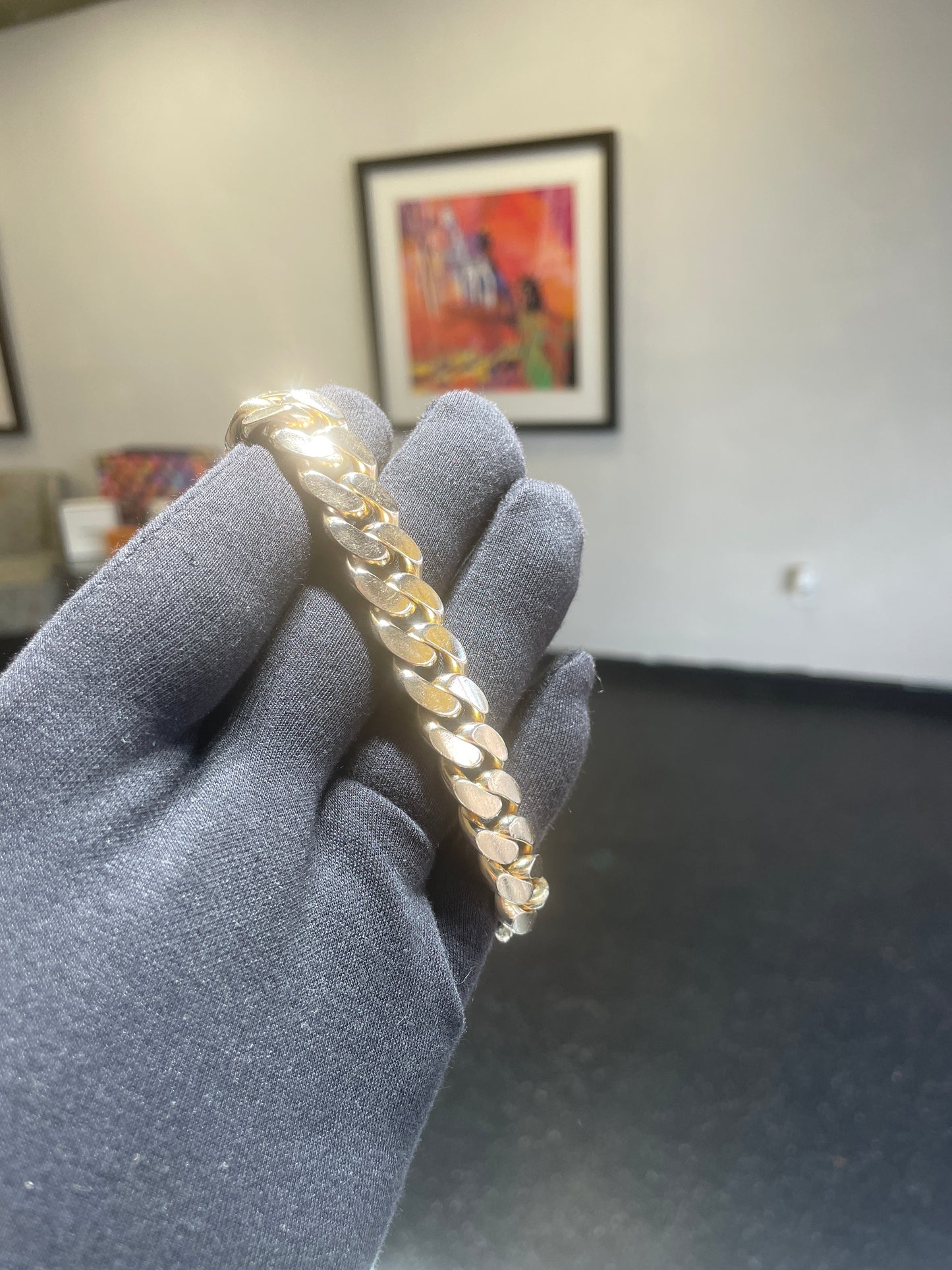 10KT Yellow Gold Cuban Link Bracelet