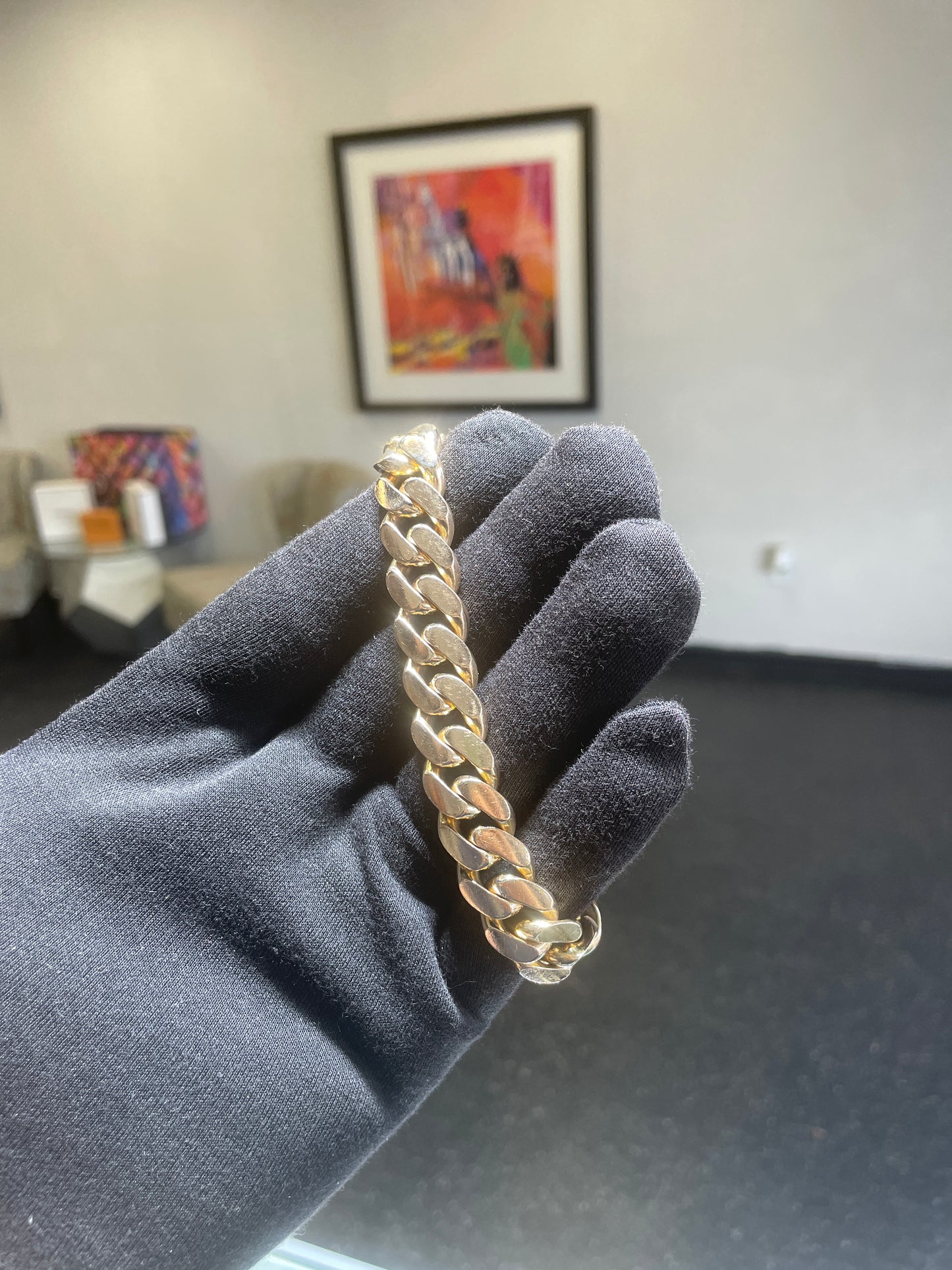 10KT Yellow Gold Cuban Link Bracelet